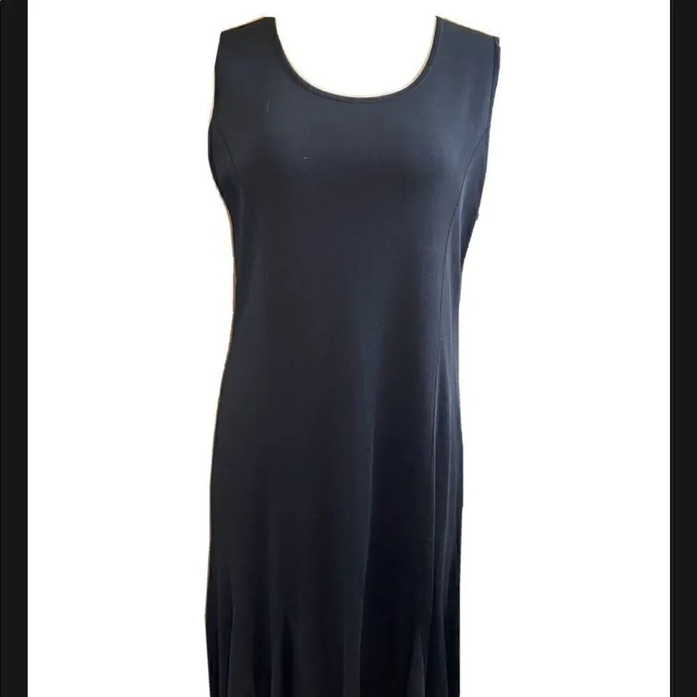 Exclusively Misook Black Acrylic Dress Size Medium